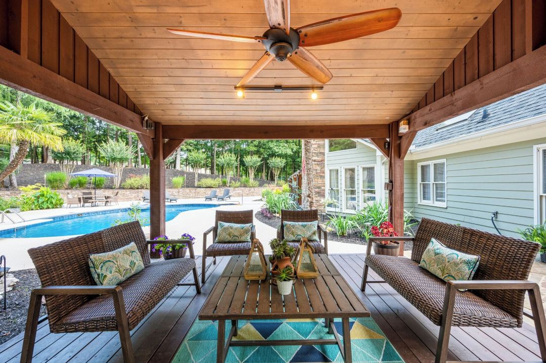 Poolside Farm Serenity Group Perfect, Cozy Gazebo