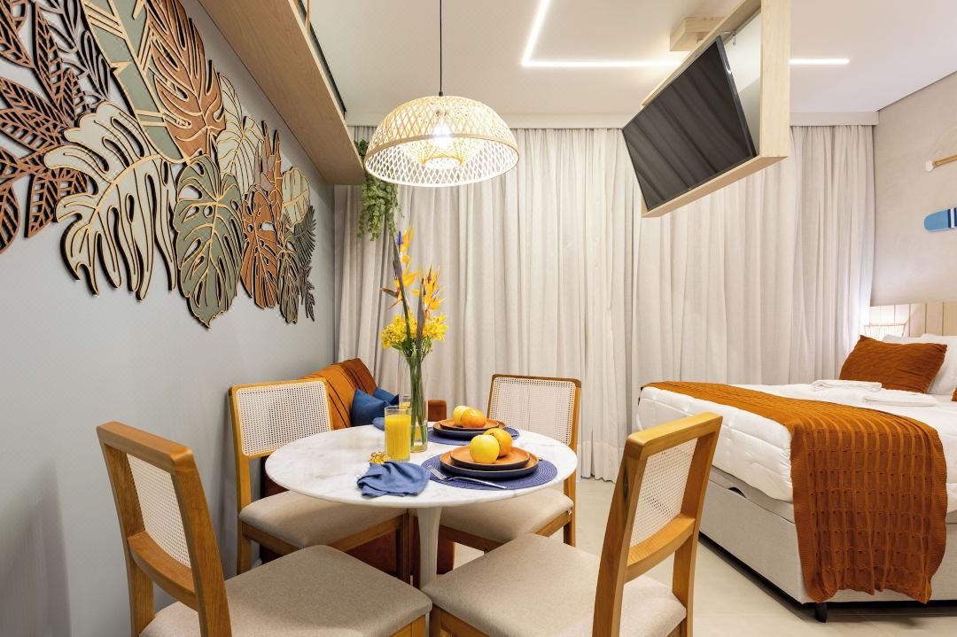 Stay Home Luxo | 1Min Praia Gonzaga | Rooftop, Piscina, Sauna & Gym