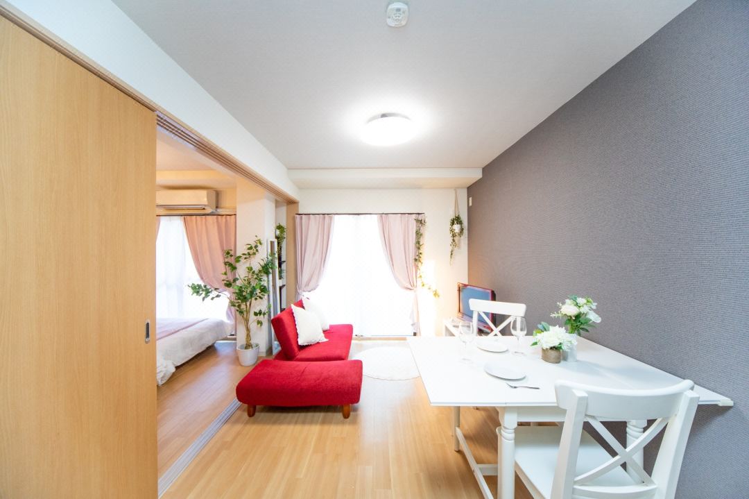 可入住8人！一站到大阪城。鶴橋站附近舒適2LDK包房_東小橋202