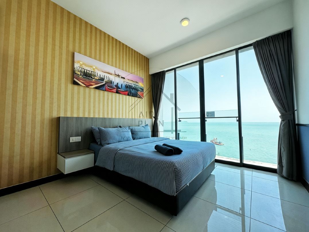 PD D'Wharf Duplex 3BR - Full Seaview (Up To 12 Pax)