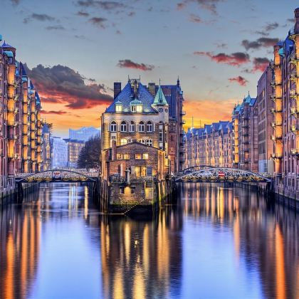 德国+微缩景观世界+汉堡港+仓库城+汉堡地牢+圣尼古拉教堂 德国+微缩景观世界+汉堡港+仓库城+汉堡地牢+圣尼古拉教堂