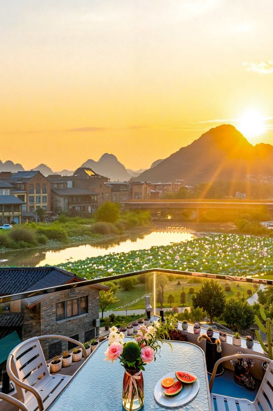 Jianju Lakeside · Lakeside Serenity | Sunrise Lake-view Light Luxury Retreat (Puzhehei)
