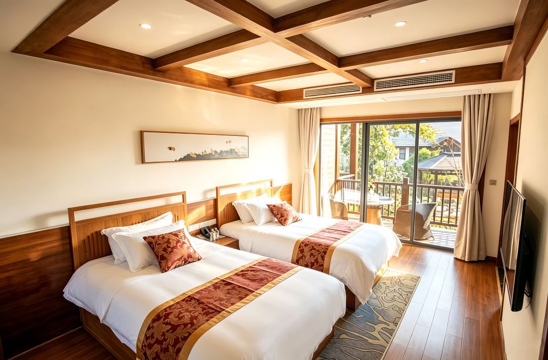Shanshui wutong Wooden House Villa in Pingjiang County