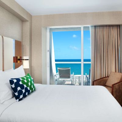 Hearing Accessible One Bedroom Suite with Partial Ocean View