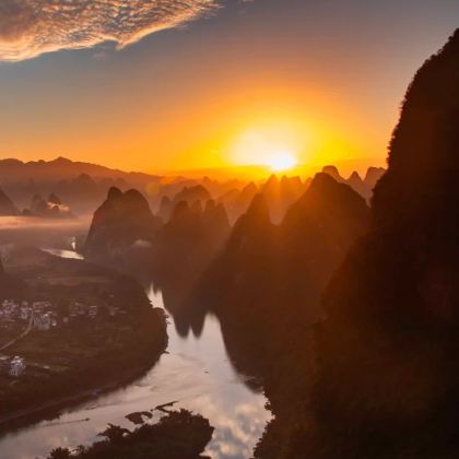 桂林+龙脊梯田+阳朔+明仕田园+德天瀑布+三门海+浩坤湖8日7晚拼小团 桂林+龙脊梯田+阳朔+明仕田园+德天瀑布+三门海+浩坤湖8日7晚拼小团