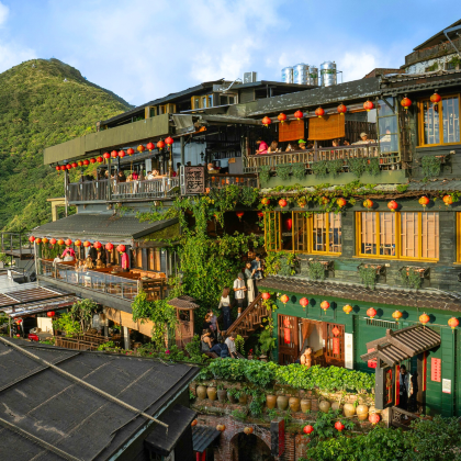 黄金瀑布+十分老街+九份老街一日游【台北出发】 黄金瀑布+十分老街+九份老街一日游【台北出发】