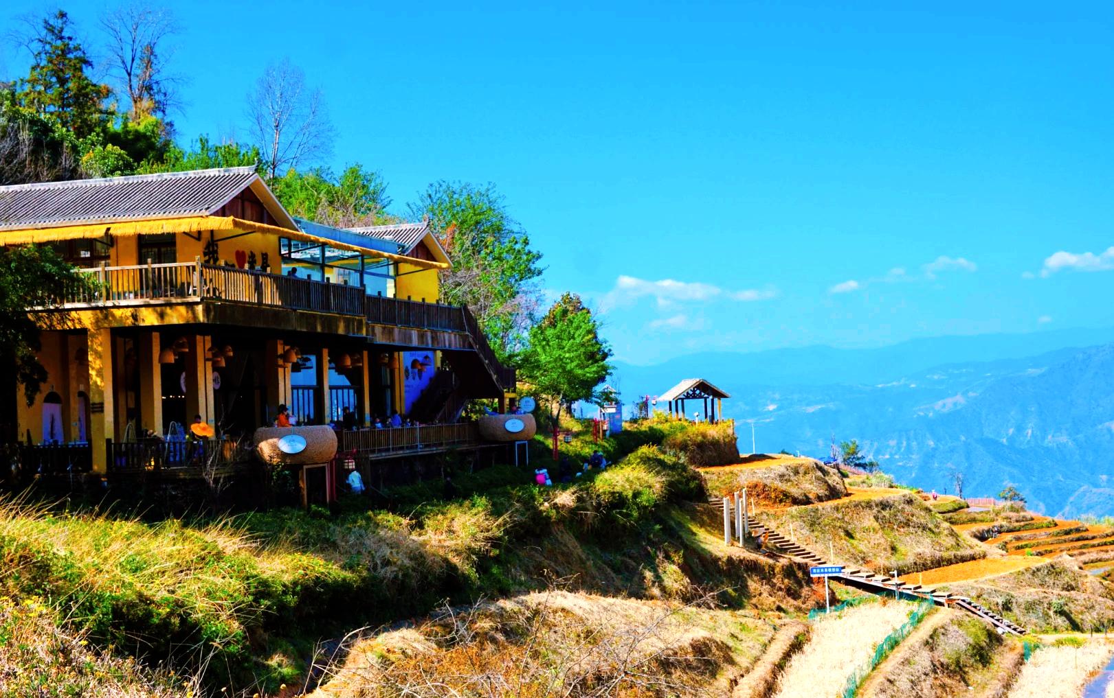 二滩水电站观景台+二滩水电站展览中心+颛顼龙洞+新山梯田 二滩水电站观景台+二滩水电站展览中心+颛顼龙洞+新山梯田