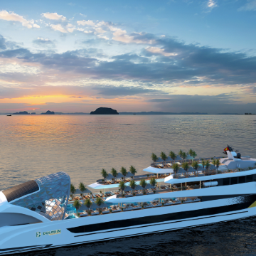 下龙湾豪华五星海豚号一日游含自助午餐及直通车 下龙湾豪华五星海豚号一日游含自助午餐及直通车