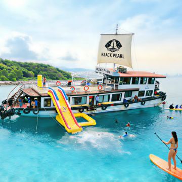 【黑珍珠号邮轮】芽庄出海三岛游+浮潜+海钓+滑梯+海鲜午餐 【黑珍珠号邮轮】芽庄出海三岛游+浮潜+海钓+滑梯+海鲜午餐