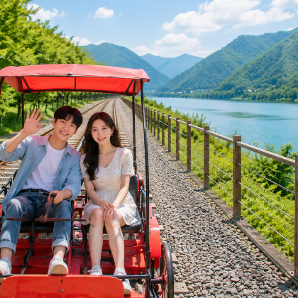韩国南怡島+小法国村&小意大利村+江村铁路自行车一日游 韩国南怡島+小法国村&小意大利村+江村铁路自行车一日游