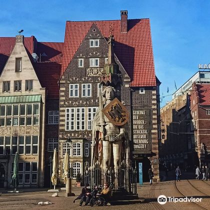 德国不来梅+罗兰骑士雕像+“不来梅的城市音乐家”雕像+不来梅圣•彼得利大教堂一日游