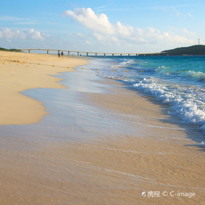 日本宫古岛与那霸前滨海滩+来间大桥+砂山海滩+八重干濑一日游