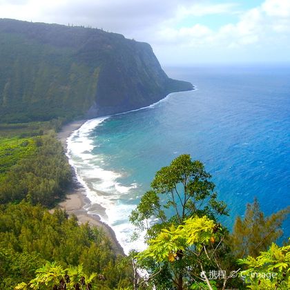 美国夏威夷岛+怀皮奥山谷+哈普纳海滩州立公园一日游