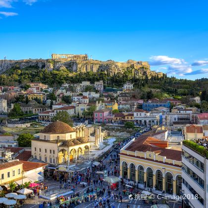 希腊雅典雅典卫城+雅典卫城博物馆+雅典罗马市集+希腊国家图书馆+吕卡维多斯一日游