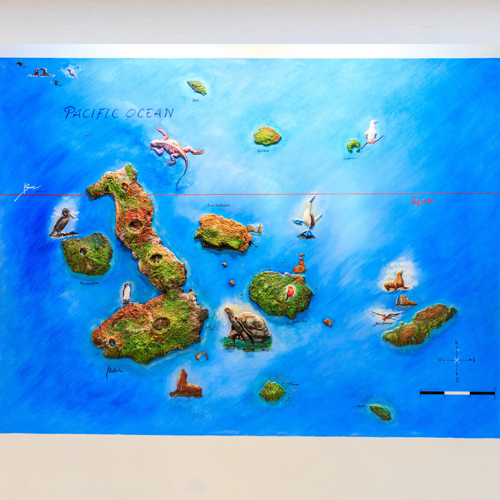 加拉帕戈斯群岛地图   map of  galápagos