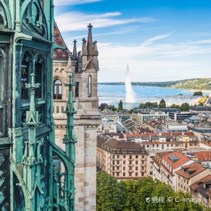 大喷泉+百达翡丽博物馆+日内瓦湖+万国宫+圣皮埃尔大教堂 大喷泉+百达翡丽博物馆+日内瓦湖+万国宫+圣皮埃尔大教堂