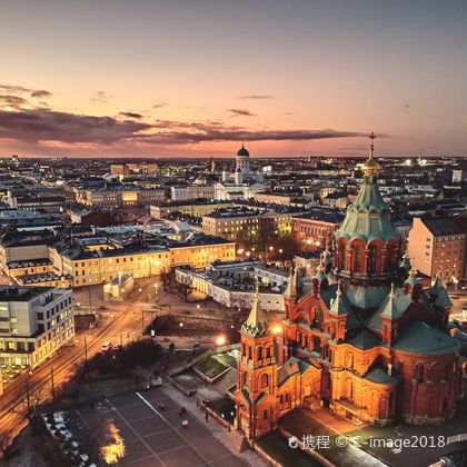 芬兰赫尔辛基+赫尔辛基大教堂+乌斯别斯基教堂+圣殿广场教堂一日游