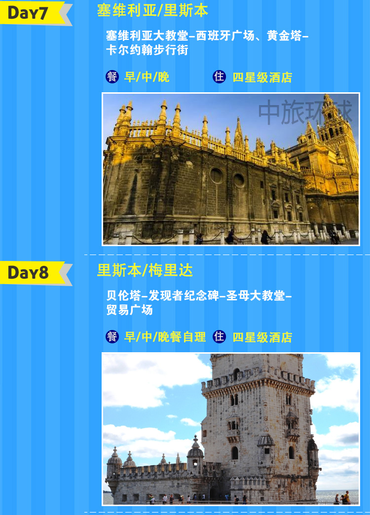 西班牙巴塞罗那省+格拉纳达+塞维利亚+马德里