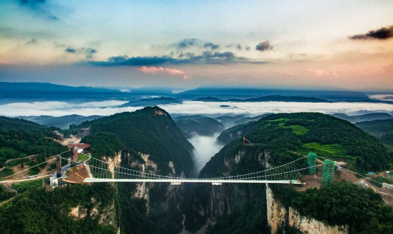 张家界+天门山+大峡谷2日1晚半自助游玻璃栈道+云天