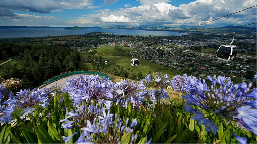 【家庭出游 360°观景平台】 新西兰 罗托鲁瓦天空缆车山顶景观餐厅