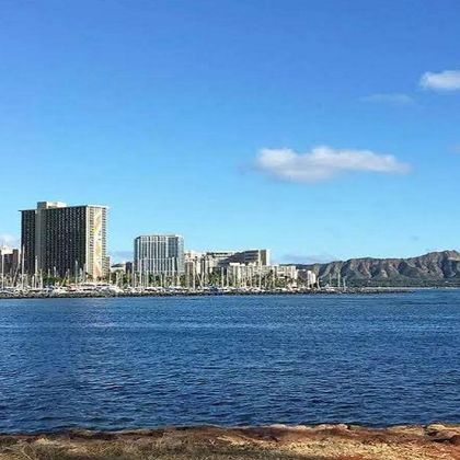 美国夏威夷檀香山威基基海滩+恐龙湾+喷泉洞+大风口一日游