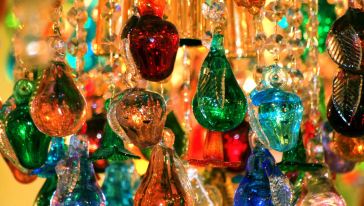 意大利威尼斯穆拉诺岛玻璃吹制+布拉诺岛蕾丝