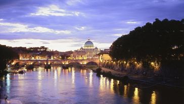 【游船之夜】意大利罗马台伯河乘船夜游+四道