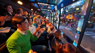 【街头表演秀】纽约曼哈顿THE RIDE观光巴士