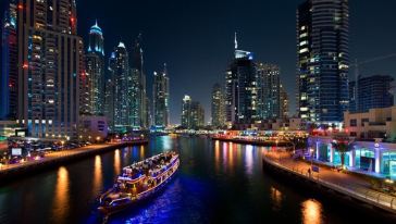 迪拜码头(Dubai Marina)夜海游船【阿拉伯式自