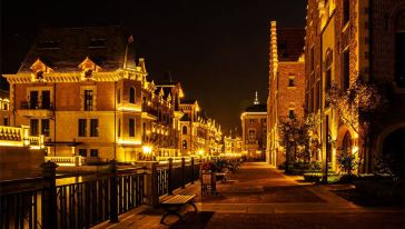 【大连夜景】东港音乐喷泉+威尼斯水城+城市