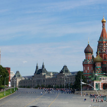 俄罗斯+莫斯科+红场+列宁墓+圣瓦西里主教座堂+俄罗斯国家历史博物馆+克里姆林宫一日游