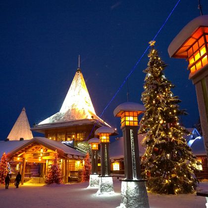 芬兰罗瓦涅米+圣诞老人村+罗瓦涅米摩托雪橇体验一日游