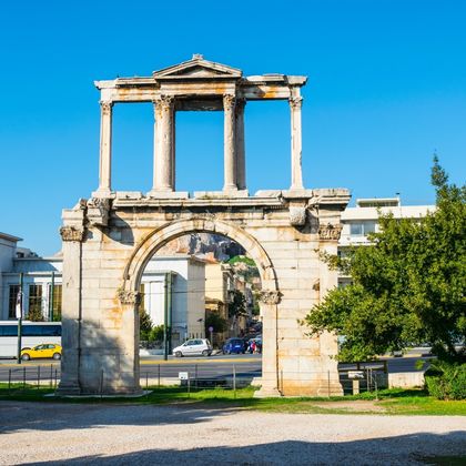 希腊雅典哈德良拱门+狄俄倪索斯剧场+雅典罗马市集一日游