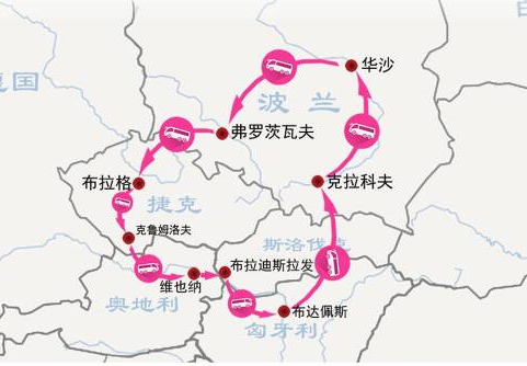 波兰+奥地利+捷克+匈牙利+斯洛伐克10日跟团