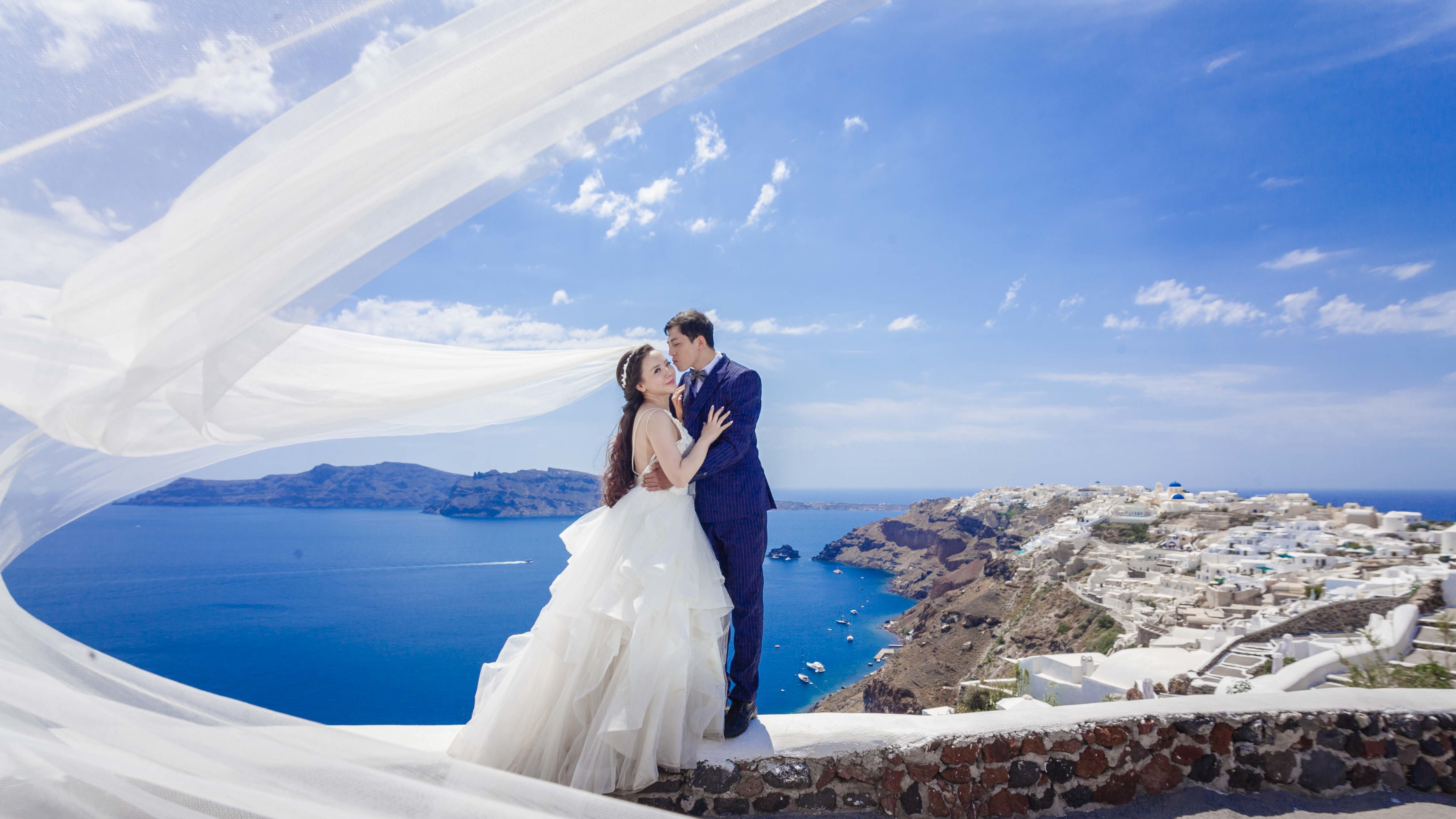 婚纱写真 希腊圣托里尼多景婚拍 专业摄影师 一对一贴心服务 专车全程接送 