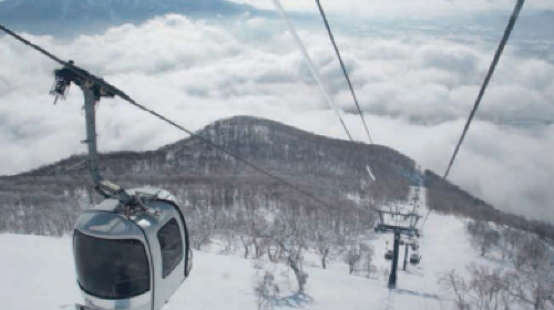 滑雪·日本北海道 新雪谷滑雪 登别温泉 小樽美