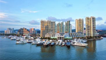 三亚大东海鸿洲国际游艇租赁【豪华进口游艇出