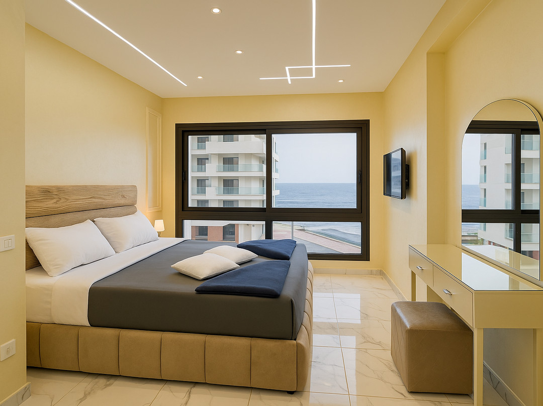Beachfront Chalet in Porto Said with Pool & GA