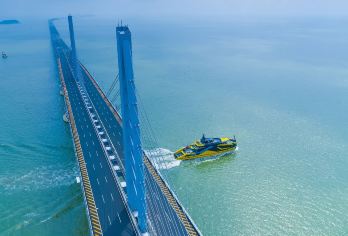 珠海九洲港出发-海上看港珠澳大桥 近距离观赏 穿越大桥游船票【[特色]海上主题船《九洲湾1号-哪吒》和《浪漫海湾-黄小鱼》】