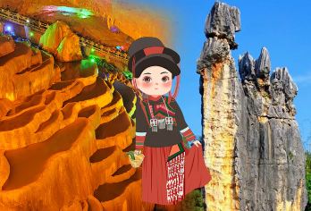 石林+九乡一日游：上门接+新线安排双索道双游船+可选15人团【[一价全含]可选15人小团九乡新线两段游船两段索道+石林景区门票+金牌导游+特色午餐+往返车位费】