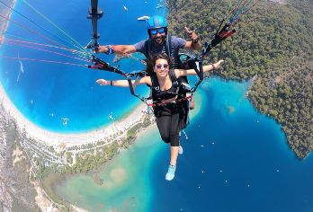 费特希耶 滑翔伞体验 GoPro高清影像直传手机快速分享【从巴巴达格山起飞，俯瞰死海蓝色泻湖与费特希耶海岸线】