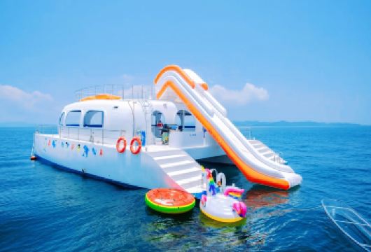 【普吉岛】冰淇淋号双体动力游艇双岛网红出海浮潜一日游【享受从容的海上时光，冰淇淋好带你体验不一样的双岛之旅】
