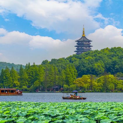 真纯玩：杭州西湖+西湖游船+雷峰塔+灵隐寺一日游+导游讲解