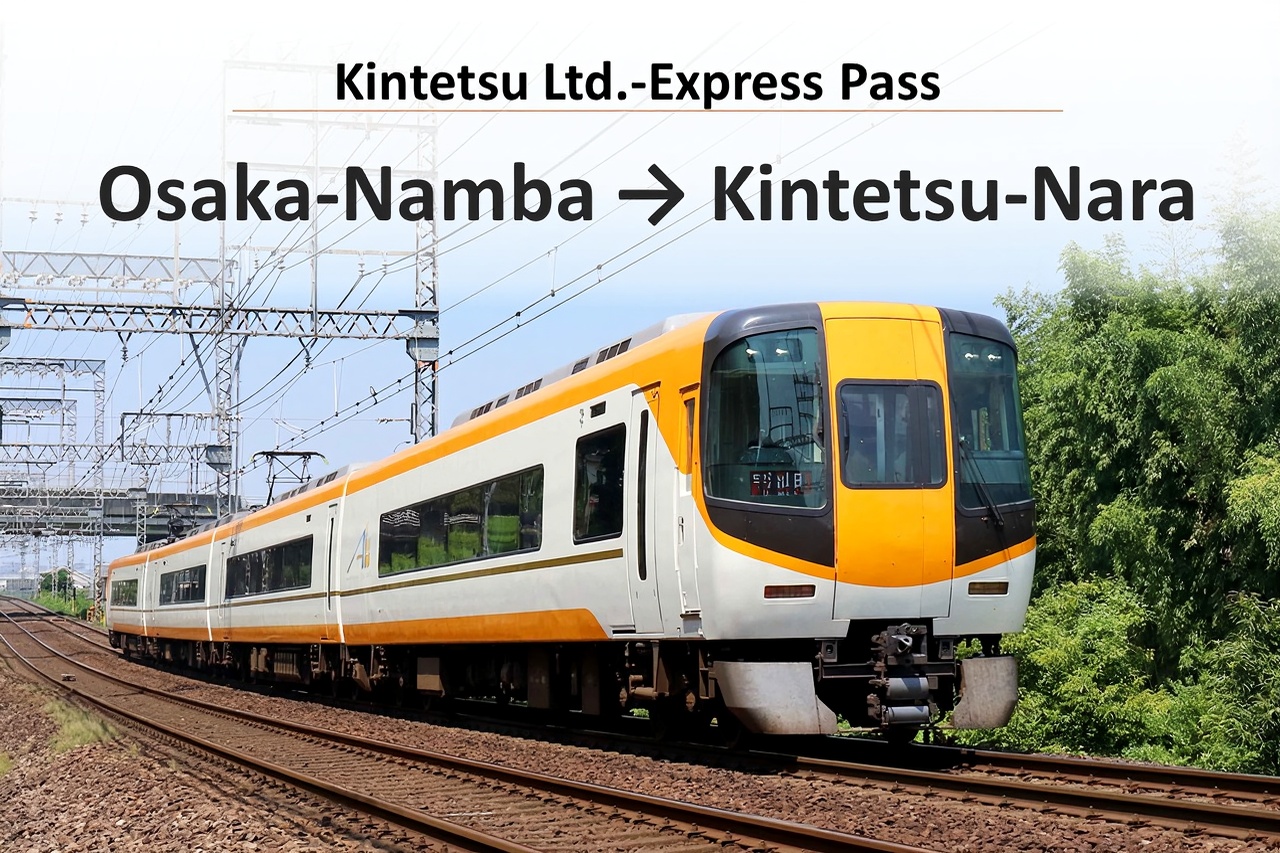 [Kintetsu limited express e-ticket] Osaka Namba to Kintetsu Nara (standard seat)