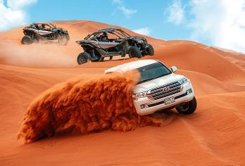 迪拜沙漠一日游【市区酒店接送+骑骆驼体验+营地晚餐+表演】【Oasis，Lama,Al khayma,古堡营地等多个营地k可选】