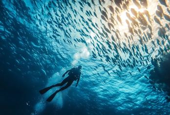 富国岛深潜一日游 无证潜水/持证潜水专业教练带领探索珊瑚礁 【在这个激动人心的潜水冒险中探索富国岛水下的丰富多彩的世界】