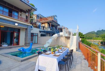 惠州南昆山河畔5房9床滑梯泳池温泉别墅+桌球+泡池麻将KTV【别墅内带滑梯泳池+泡池+KTV+烧烤+桌球，配套设施齐全足不出户畅玩别墅。】