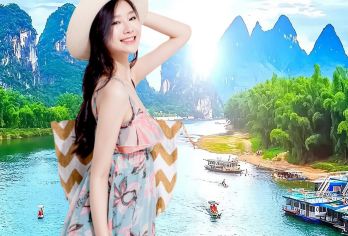 桂林阳朔遇龙河竹筏漂游+世外桃源+银子岩+相公山一日游【全程无购物、畅游桂林山水、游玩时间充足】