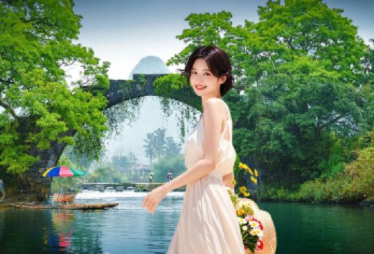 桂林阳朔+漓江兴坪古镇+遇龙河十里画廊+千里江山图【私家团】【[精华景点]打卡漓江20元人民币背景+兴坪古镇+云观景台打卡千里江山+网红热点富里桥+十里画廊遇龙河】