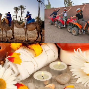 摩洛哥马拉喀什出发 郊区骑骆驼、四轮摩托车、水疗体验一日游